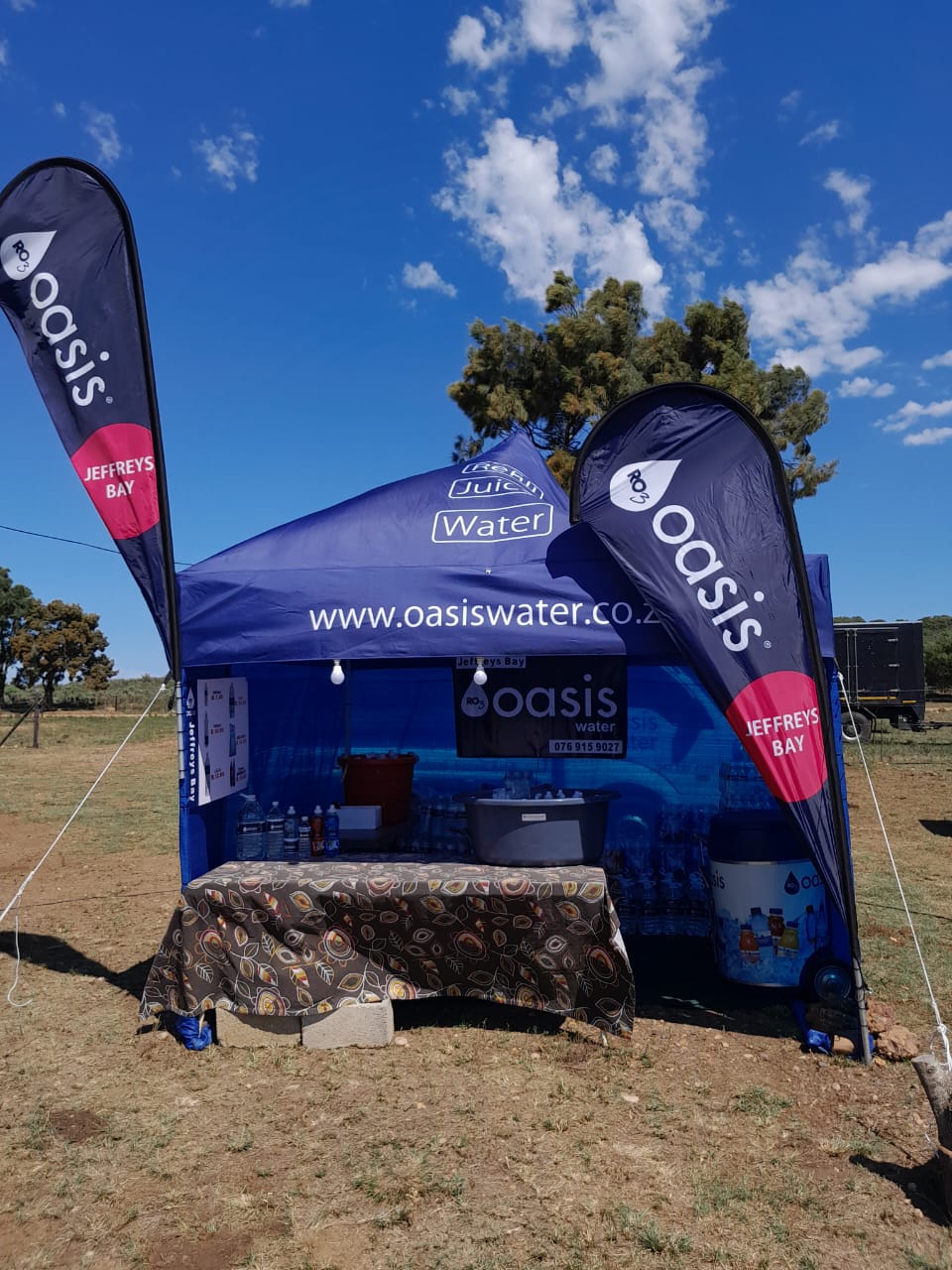 gazebo & flying banners